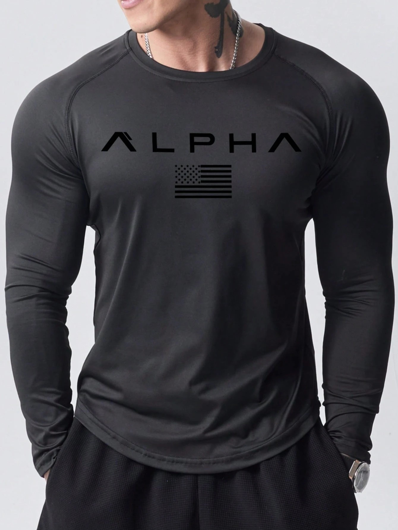 3D Printing Custom - Nova camiseta masculina de manga comprida